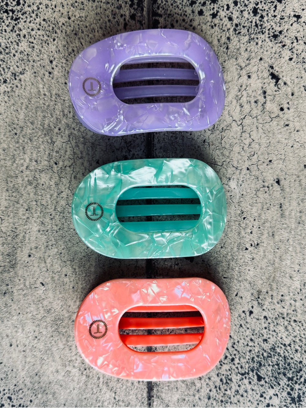 Teleties Flat Round Hair Clip Set